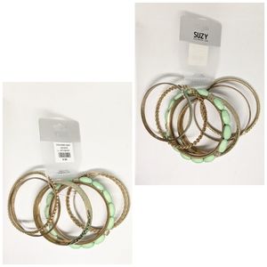 3/20$ Green And Golden Bracelets Set